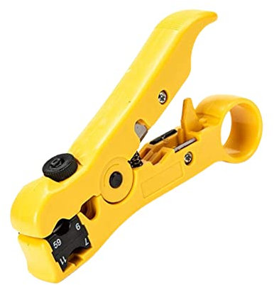 Coaxial Cable Stripper Multi-Purpose Wire Stripper Adjustable Wire Stripping Tool for Coaxial Cable 4P 6P 8P Telephone Cable UTP STP