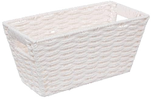 Aufbewahrungskorb, 15 x 31 cm, Weiß