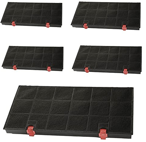 Elica - Filtro Carbone Originale Cappa Cucina F00171 - Kit 5 pezzi