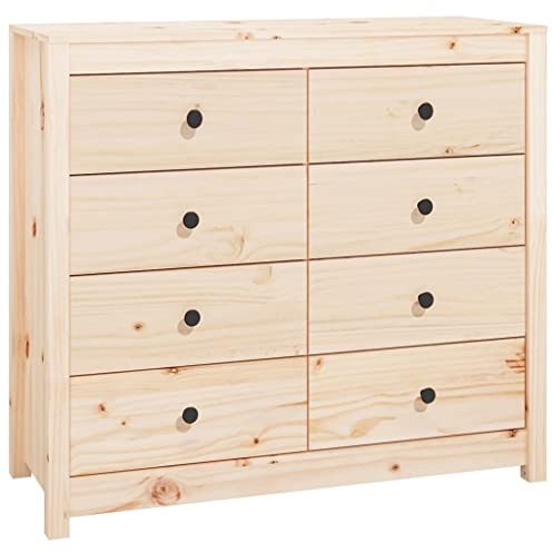 vidaXL Solid Wood Pine Side Cabinet Living Room Furniture Wooden Sideboard Home Organiser Storage Telephone Console Cabinet Side Board