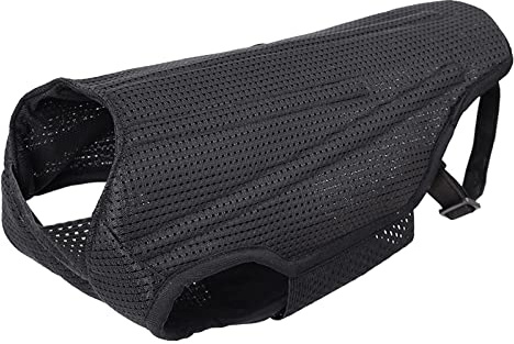 Leeadwaey Hunde-Rückenbandage für Haustiere, flexible Rückenstütze, für verletzte alte Hunde, Größe S, Schwarz, S
