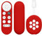 kwmobile 2X Hülle für Fernbedienung und Streaming Gerät kompatibel mit Google Chromecast 2020 4K (not for New-Generation) - Silikon Case Set für TV Zubehör in Rot