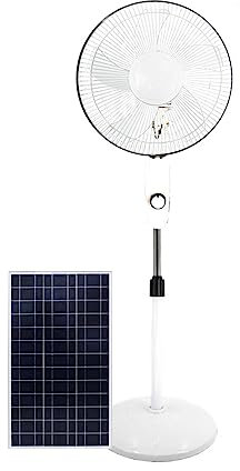 Buhelyc Ventilador De Pie Silencioso, 3 Modos Y OscilacióN Horizontal, Solar Ventilador De Mesa, con Placa De Carga Solar, Motor DC, para Salida, ApagóN, Pesca, Oficina Al Aire Libre