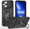 Cover Compatibile con iPhone 15 Pro Max 6.7,Protezione Fotocamera Slidable Custodia Antiurto Case Anello Supporto Silicone Custodie,Nero