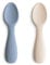 Mushie Cucharas para Principiantes de Silicona | Paquete de 2 Cucharas para Niños Pequeños | Para Bebés que Aprenden a Comer Solos | Aptas Para el Lavavajillas | Tradewinds/Shifting Sand