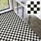 Peel and Stick Floor Tiles Self Adhesive Floor Tile Vinyl Flooring Waterproof, Black and White Effect for Bathroom Kitchen Bedroom,30cmx30cm 18Pcs(1.62㎡)