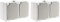 Zenitech - Akya Double Prise 2P Plus T 16A Gris Clair IP54 2 Paquet