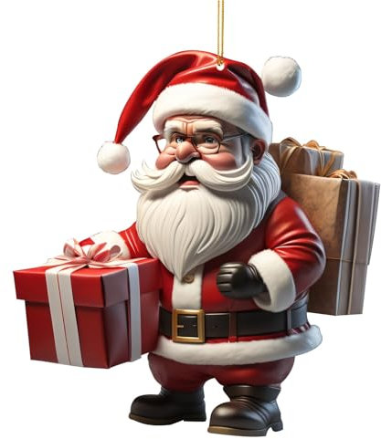 Holzanhänger Weihnachten, Weihnachtsmann Zwerge Weihnachtsanhänger, Weihnachtsbaum Deko Holzornamente Hängende, Weihnachtsbaumschmuck Christbaumschmuck für Weihnachtsfeier Dekor
