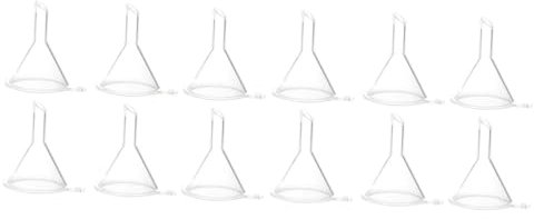 PRETYZOOM 60pezzi Imbuto Di Plastica Trasparente Con Manico Lungo Funnel Multiuso Per Liquidi e Polveri Cucina Perfetti Per Profumi e Trasferimenti Di Ingredienti