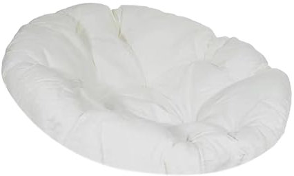 Colcolo Papasan Chair Cushion Egg Chair Cushion Round 15.7inch Hanging Basket Chair Cushion Replacement, White