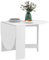 HOMCOM Mesa de Comedor Plegable Mesa de Cocina Plegable Ovalada con Alas Abatibles Estilo Moderno 163x80x75 cm Blanco