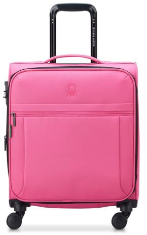 DELSEY PARIS x United Colors of Benetton - BE - Valise Cabine Souple 54 cm x 40 cm x 22 cm - 33 L - S - Rose