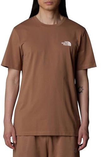THE NORTH FACE NF0A87NG6IH M S/S Simple Dome tee T-Shirt Hombre Latte Tamaño S