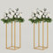 TEKXYZ Blumenständer, 2 Pcs 60 CM hoch Blumenständer, Metall Tafelaufsatz Stand, Gold Tafelaufsätze für Hochzeit, Event Party Requisiten, Patio Dekor