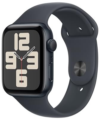 Apple Watch SE (2nd Gen) GPS 40mm Smartwatch with Midnight Aluminium Case with Midnight Sport Band - S/M. Fitness and Sleep Trackers, Crash Detection, Heart Rate Monitor, Retina Display