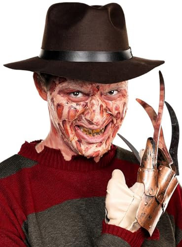Hochwertiges Halloween Make-up Set - Freddy Nightmare - Verkleidung Schminke - Karneval, Horror & Motto-Party