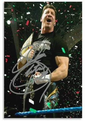 SUJHGYHB Eddie Guerrero signierte Autogrammnachbildung, modisches Poster, dekorative Malerei, Leinwand, Wandkunst, Wohnzimmer, Poster, Schlafzimmer, Gemälde, Tapete, Promi-Gemälde, 60 x 90 cm