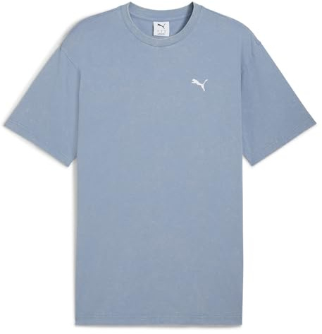 PUMA Unisex Elevated Relaxed Wash Tees, Cool Blue, XXL EU