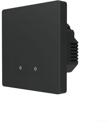EpheyFIF Smart Light Switch, WiFi Touch Switch For Moes For Tuya For ZigBee, Smart Light Switch Wall Light Switch Star Ring Series (2 Gang Black)