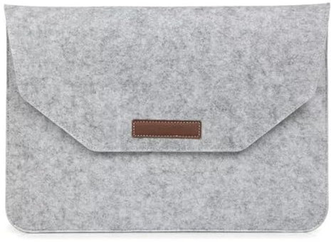 Housse de protection en feutre pour ordinateur portable et tablette, PC – Housse de protection ultra fine – Compatible avec Apple MacBook, Dell, HP, Microsoft Notebook (gris clair, 15)