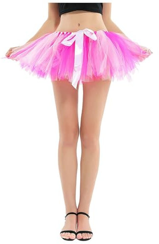 Gonne Danza Classica Gonna Tuta Gonna Ruota Anni 50 Fiocco Rosa tutù Rosso Vestiti Anni 80 Donna Halloween Donna Gonna Lunga Trasparente Gonne Lunghe Estive Tutu da Ballerina Gonna Multicolore Donna