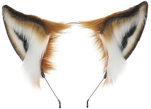 Haarreif mit pelzigen Wolfsohren, Fuchs-Ohren, Plüsch-Haarschmuck, weich, Tier-Cosplay-Zubehör