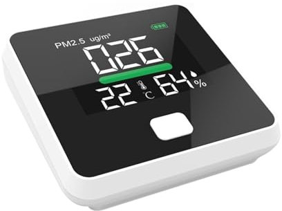 Air Quality Monitor, PM2.5 Monitor de calidad del aire Detector de gas digital Analizador de humedad y temperatura del aire Sensor PM 2.5 Analizadores Medidor,hogar, oficina o escuela