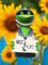Pommerntraum ® | Zaunhocker Zaunfigur Pfostenhocker Dekorationsfigur Gartendekoration Frosch Frösche (Frosch Ankerplatz)