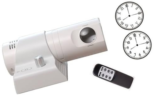 Uitndvyte Ferngesteuerter analoger LED-Projektionswecker mit 180 Grad drehbaren und umschaltbaren Zifferblättern für Heimbüro-Dekorationen