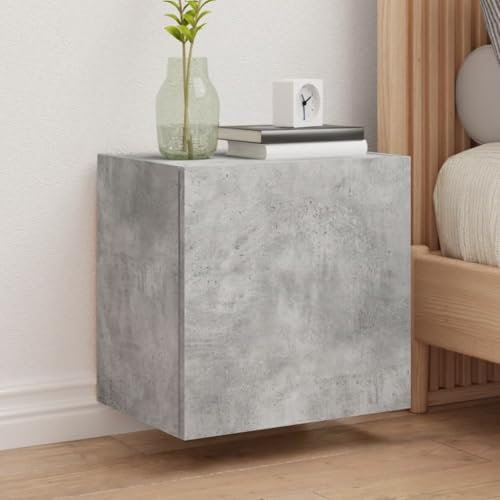 Lauuoeriau Home & Garden,Furniture-TV Wall Cabinets 2 pcs Concrete Grey 40.5x30x40 cm Engineered Wood