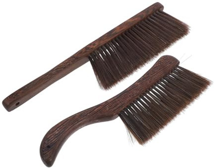 Yardenfun 2pcs Bed Cleaning Brush Set Stains Remover with Comfortable Handle Multi Functional Whisk Broom for Sofa Car and Household Cleaning