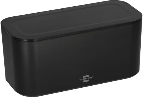 Brennenstuhl Kabelbox für Steckdosenleisten | Kabelmanagement Box aus ABS-Spezialkunststoff, Innenmaße: 296x129x134mm, für Zuhause, Büro und Empfangsbereiche