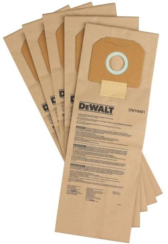 DEWALT DWV9401 Paper Bag for DWV012 Dust Extractor, 5-Pack