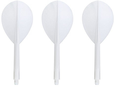 Darts Corner Condor Integrierter Flight und Stiel, kein Stress, Tropfenform, lang, weiß, 1 Set (3)