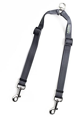 Mighty Paw Double Dog Leash, No Tangle Adjustable Split Lead for Two Dogs