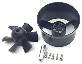 JFtech 30mm Duct Fan Unit 6-Blade Propeller for RC Airplane Model Mini Ducted Fan EDF Jet Aircraft