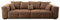 Cavadore Big Sofa Mavericco / XXL Sofa im modernen Design / Inklusive Rückenkissen und Zierkissen / 287 x 69 x 108 cm (BxHxT) / Mikrofaser Braun