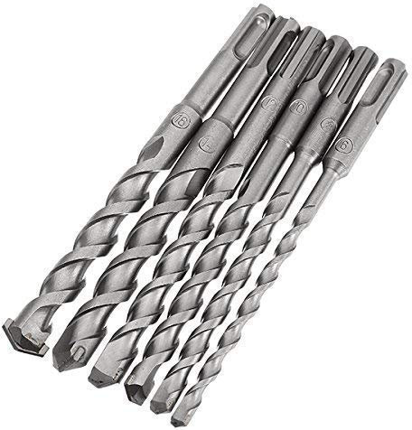6pcs SDS-Plus Bohrhammer Bohrer Set Runde Griff Zwei Slots Schlagbohrer 6mm 8mm 10mm 12mm 14mm 16mm