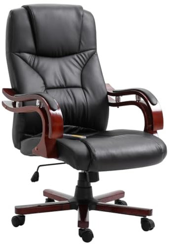 vidaXL Bürostuhl Heizfunktion Massagefunktion Chefsessel Massagesessel Drehstuhl Massagestuhl Stuhl Gamingstuhl Schreibtischstuhl Schwarz Kunstleder
