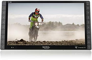 XORO PTL 1450 35,5 cm (14 Zoll) Tragbarer DVB-T/T2 Fernseher (freenet TV für Private Sender, 12-24V Kfz-Ladegerät, eingebauter Akku, HDMI IN, Antenne) grau