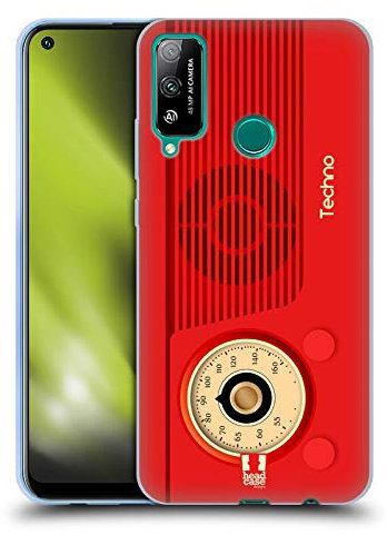 Head Case Designs Techno Vintage Radio Telefon Soft Gel Handyhülle Hülle kompatibel mit Honor Play 4T
