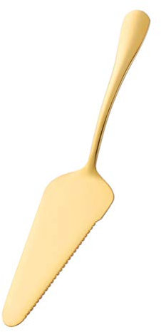 DOITOOL Goldfarbener Tortenheber aus Edelstahl, zum Schneiden von Kuchen, Pizzaheber, Kuchenschneider, Pizzaspatel für Zuhause, Küche, Hochzeitsfeier
