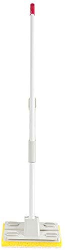 Kleeneze KL077332UFEU7 Self Wringing Sponge Mop - Includes Extra Refill Sponge Head, Treated With Anti-Bac Protection To Resist Bacteria, Super-Absorbent, Flat Floor Squeeze Mop, Floor/Wall Cleaning