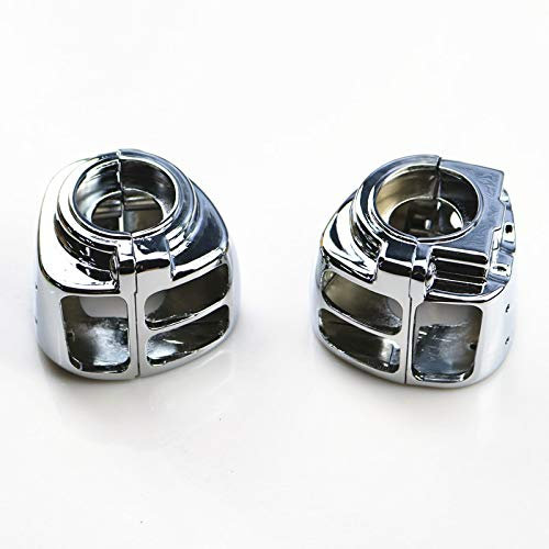 Chrom Motorrad Lenker Schalter Haus Abdeckung Für 1996-2012 Harley Softail Dyna Wide Glide FXST Cruiser Chopper