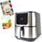 healthkick XL Family Sized Digi-Touch AIRFRYER - Portable Fryer/Grill/Oven/Steamer Uses 80% Less Oil. 1800w Extra Large Power Air Fryer in Stainless Steel - K3401