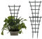 Supporto per piante da giardino, 2 pezzi, sovrapposto, supporto per la coltivazione di piante in vaso per mini rampicanti, foglie e supporti per tralicci (possono essere estesi e impilati)