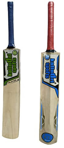 Kalindri Sports Wooden Cricket Bat for Tennis, Rubber Ball (4 Number, Kashmiri Willow)