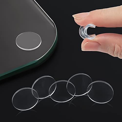 Lot de 20 tampons anti-chocs transparents non adhésifs pour dessus de table en verre - Anti-glissement et anti-rayures - 25 mm x 2 mm