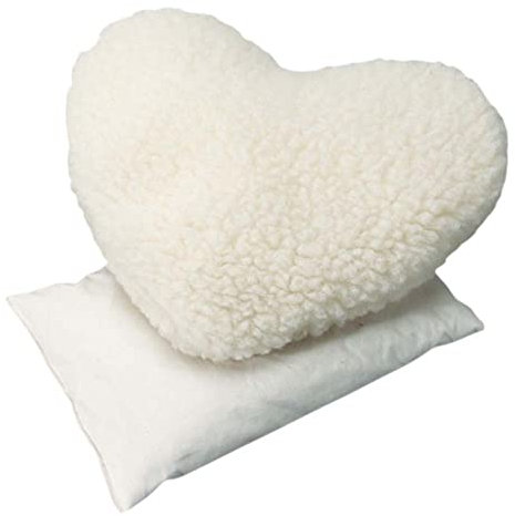 Saling Kirschkernkissen Herz, Wollflor, natur