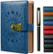 ZXHQ Tagebuch mit Schloss - A5 Notizbuch mit Stift Set, Nachfüllbares Leder Journal mit Vintage-Lederbezug und buntem Seitenrand für Mädchen, Frauen, Männer und Jugendliche A5 Größe (21x15cm)